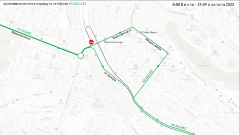 Временные изменения в движении общественного транспорта на ул. Акимова