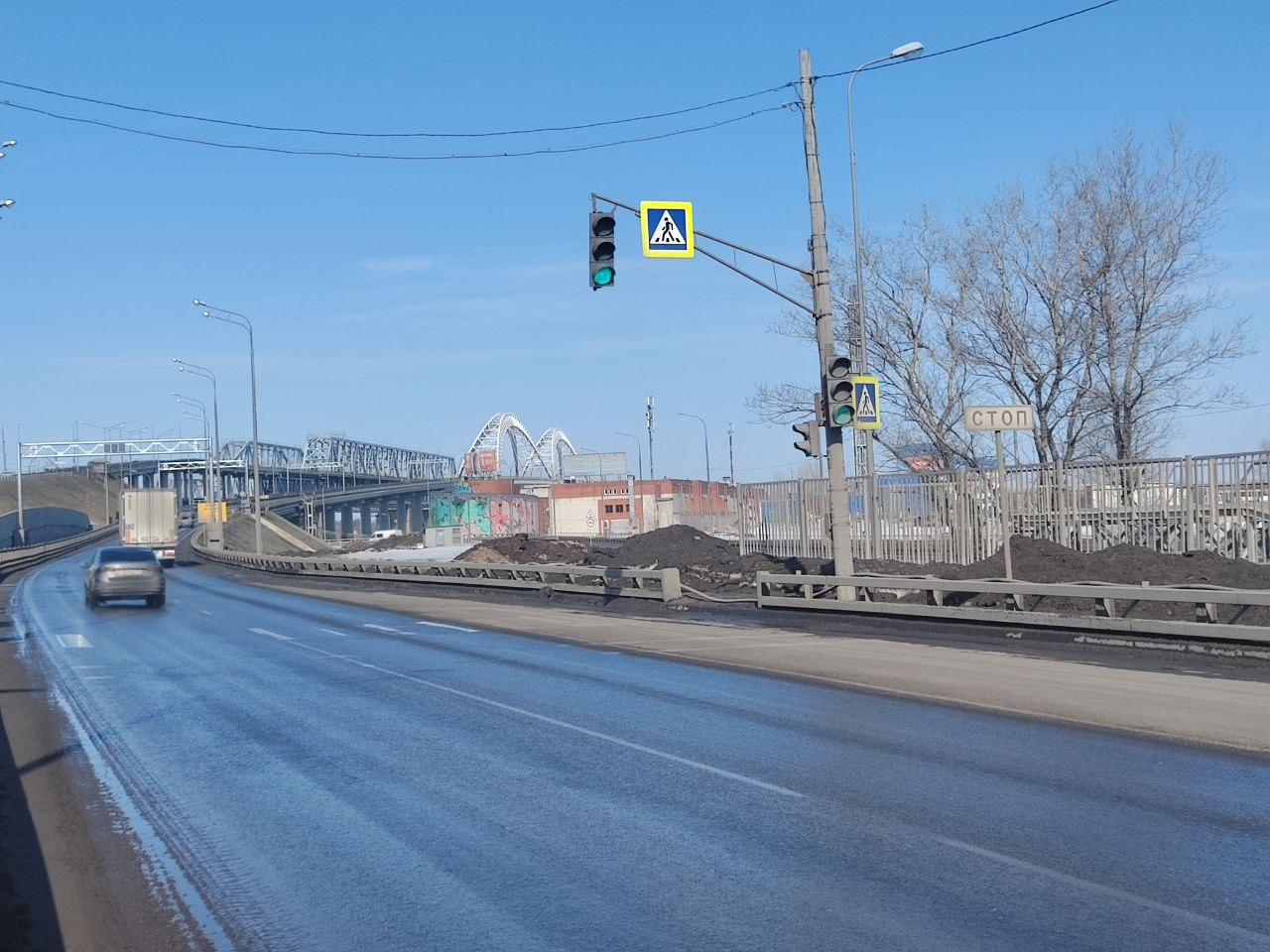 "Старый" Борский мост закрыли на время ремонта