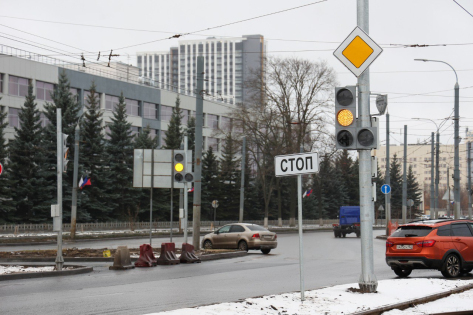 Схема дорожного движения будет изменена на перекрестке проспектов Ленина и Кирова