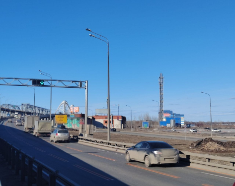 Режим работы реверсного светофора на новом Борском мосту изменяется с 5 апреля